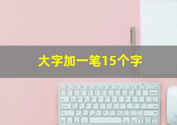 大字加一笔15个字