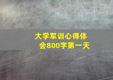 大学军训心得体会800字第一天