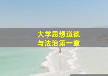 大学思想道德与法治第一章