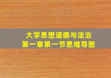 大学思想道德与法治第一章第一节思维导图