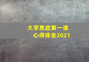 大学思政第一课心得体会2021