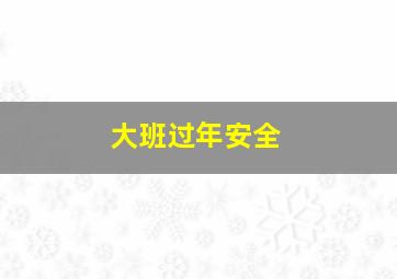 大班过年安全