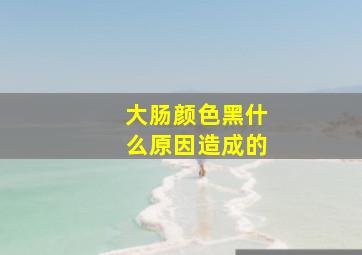 大肠颜色黑什么原因造成的