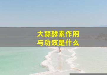 大蒜酵素作用与功效是什么