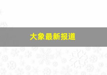 大象最新报道