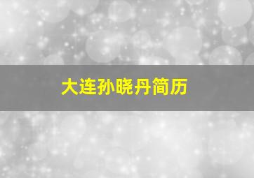 大连孙晓丹简历