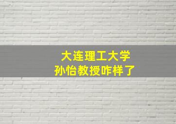 大连理工大学孙怡教授咋样了