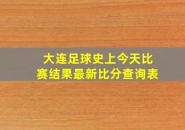 大连足球史上今天比赛结果最新比分查询表