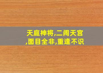 天庭神将,二闹天宫,面目全非,重逢不识