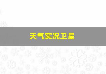 天气实况卫星