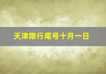 天津限行尾号十月一日