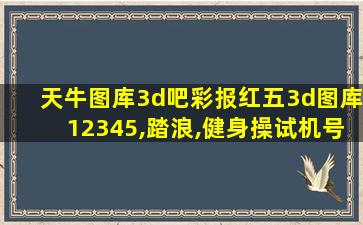 天牛图库3d吧彩报红五3d图库12345,踏浪,健身操试机号