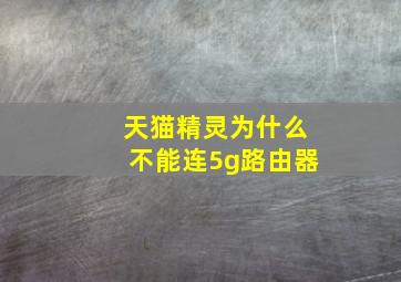 天猫精灵为什么不能连5g路由器