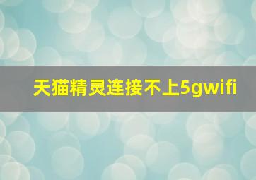 天猫精灵连接不上5gwifi