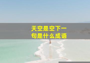 天空是空下一句是什么成语