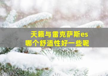 天籁与雷克萨斯es哪个舒适性好一些呢