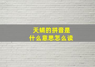 天蝎的拼音是什么意思怎么读