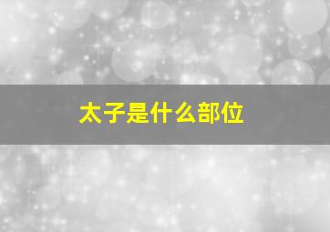 太子是什么部位