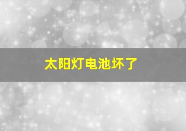 太阳灯电池坏了