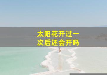 太阳花开过一次后还会开吗