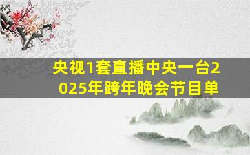 央视1套直播中央一台2025年跨年晚会节目单