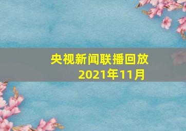 央视新闻联播回放2021年11月