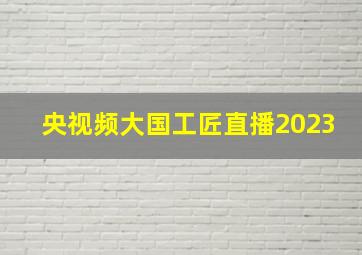 央视频大国工匠直播2023