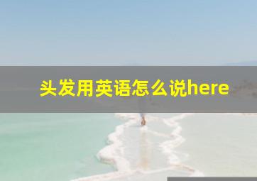 头发用英语怎么说here