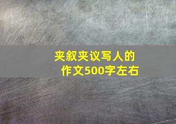 夹叙夹议写人的作文500字左右