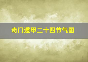 奇门遁甲二十四节气图