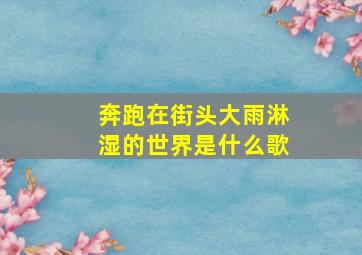 奔跑在街头大雨淋湿的世界是什么歌