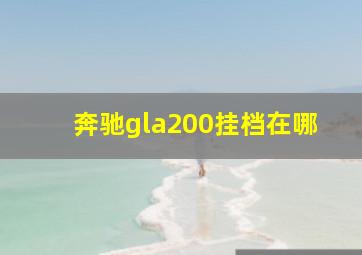 奔驰gla200挂档在哪