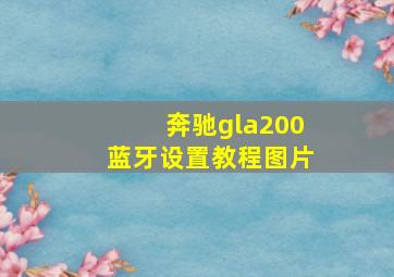 奔驰gla200蓝牙设置教程图片