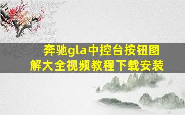 奔驰gla中控台按钮图解大全视频教程下载安装