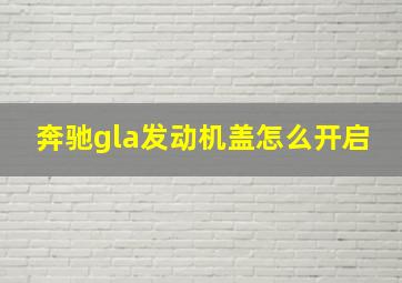 奔驰gla发动机盖怎么开启