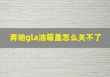 奔驰gla油箱盖怎么关不了