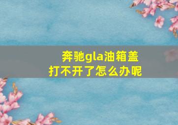 奔驰gla油箱盖打不开了怎么办呢