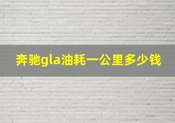 奔驰gla油耗一公里多少钱