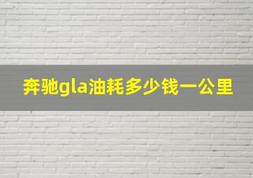 奔驰gla油耗多少钱一公里