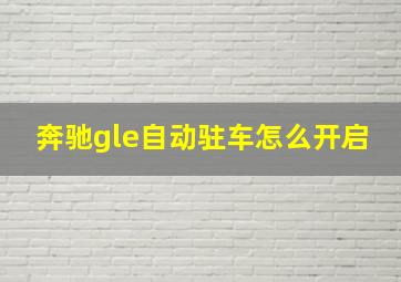 奔驰gle自动驻车怎么开启