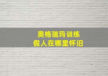 奥格瑞玛训练假人在哪里怀旧