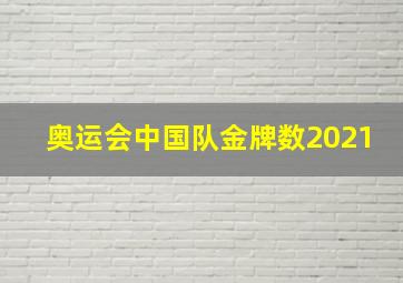 奥运会中国队金牌数2021