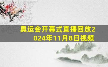 奥运会开幕式直播回放2024年11月8日视频