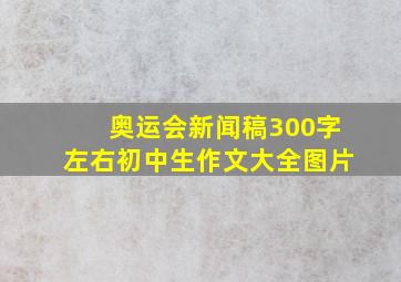 奥运会新闻稿300字左右初中生作文大全图片