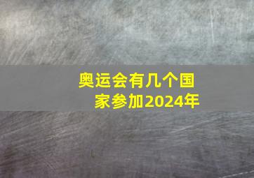 奥运会有几个国家参加2024年