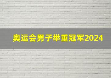 奥运会男子举重冠军2024