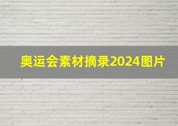 奥运会素材摘录2024图片