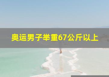 奥运男子举重67公斤以上