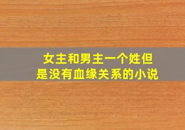 女主和男主一个姓但是没有血缘关系的小说