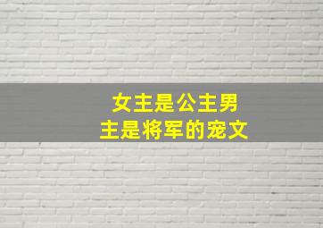 女主是公主男主是将军的宠文